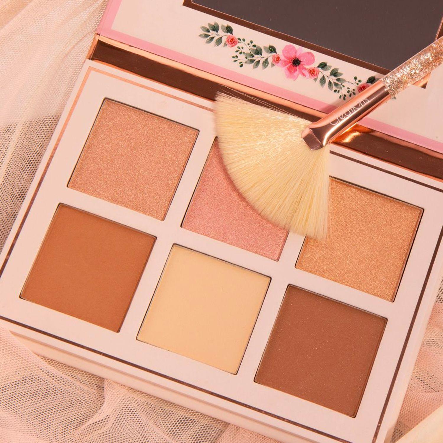 Pack Paleta de Sombras "Eye Bloom", Blush/ Rubor "Floral Bloom" e Iluminador y Contorno "Floral Bloom" de Beauty Creations-6
