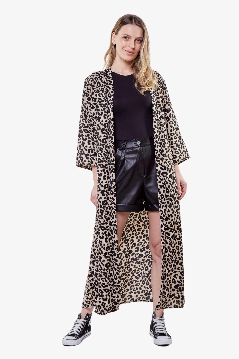 Kimono Kurt Animal Print Leopard-0
