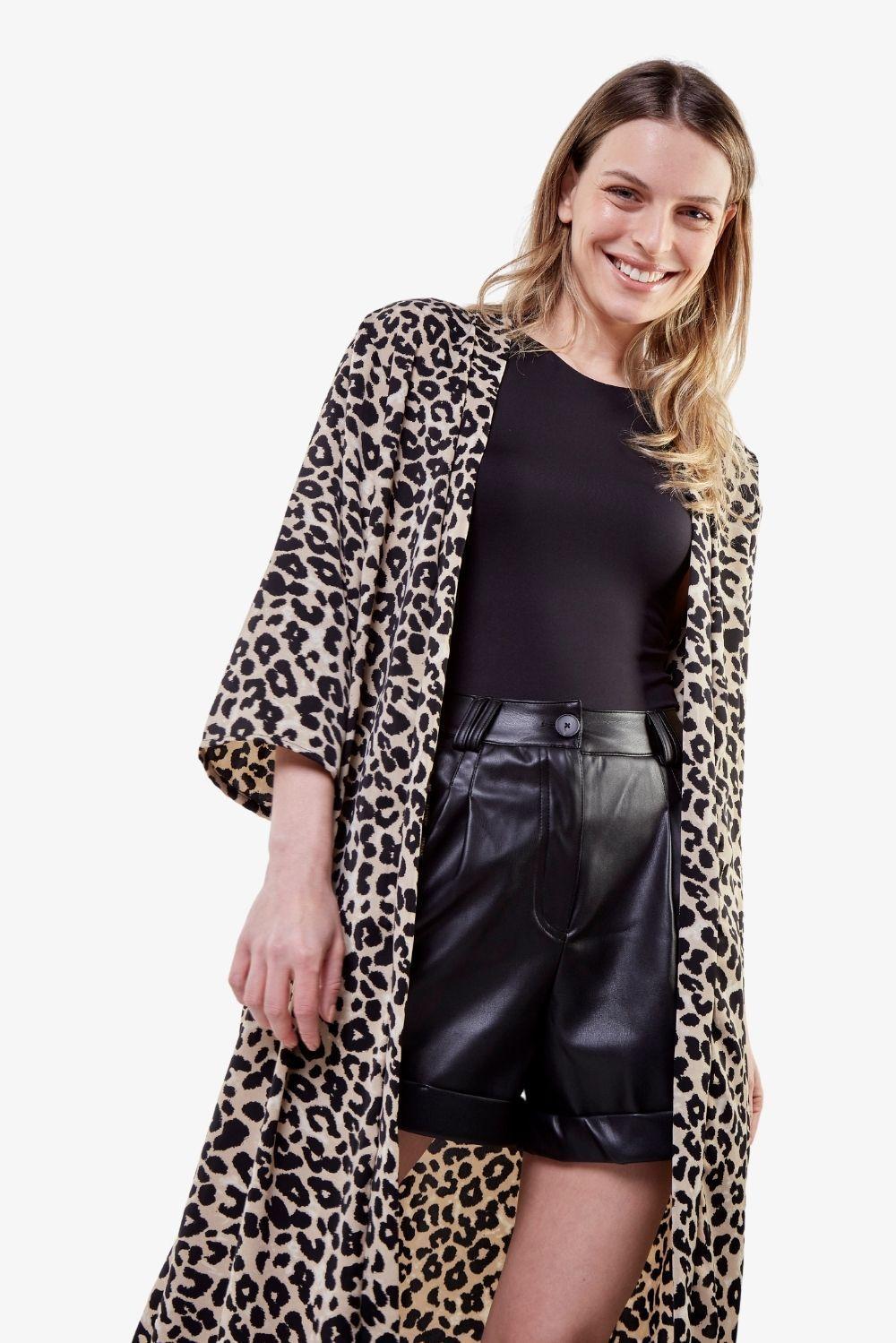 Kimono Kurt Animal Print Leopard-3