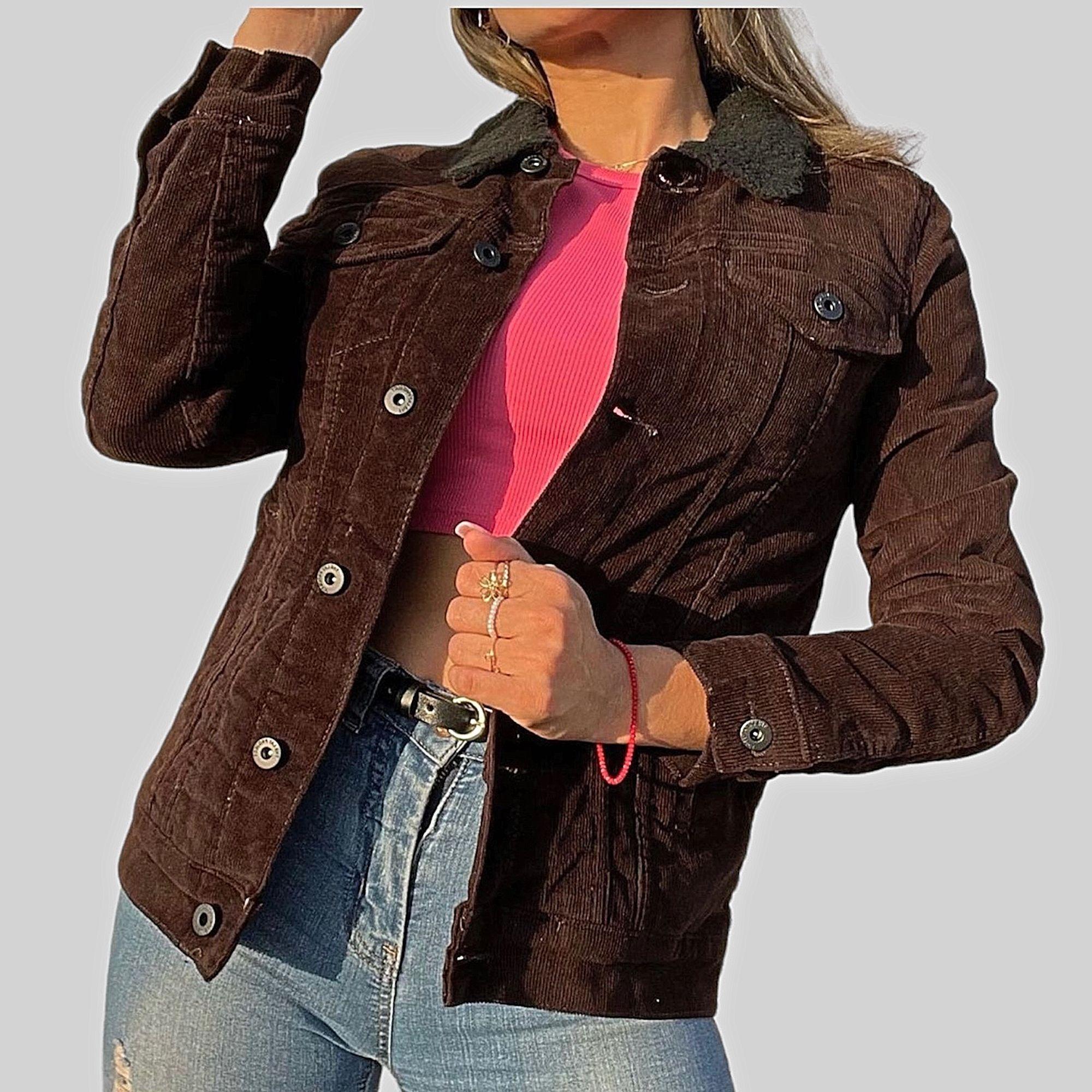 Chaqueta Cotelé Chiporro Mujer Café-0