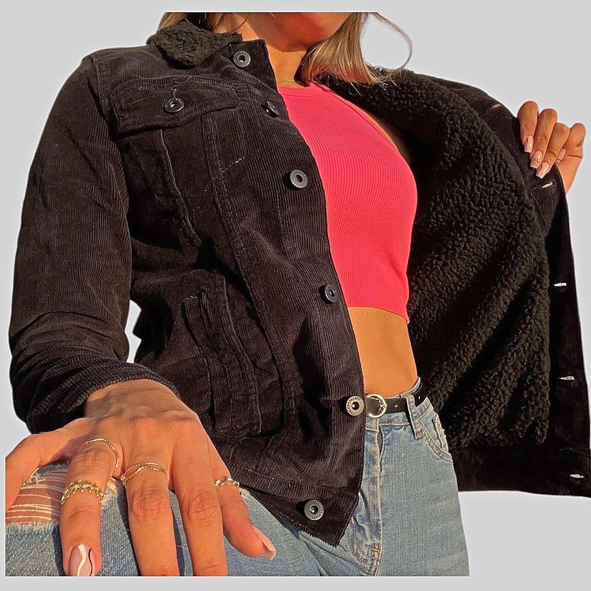 Chaqueta Cotelé Chiporro Mujer Café-1