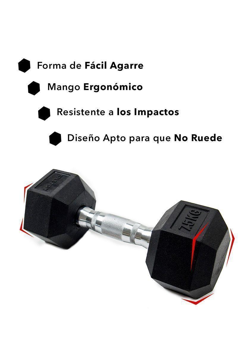 Mancuerna Hexagonal 7,5 Kg Negro-4