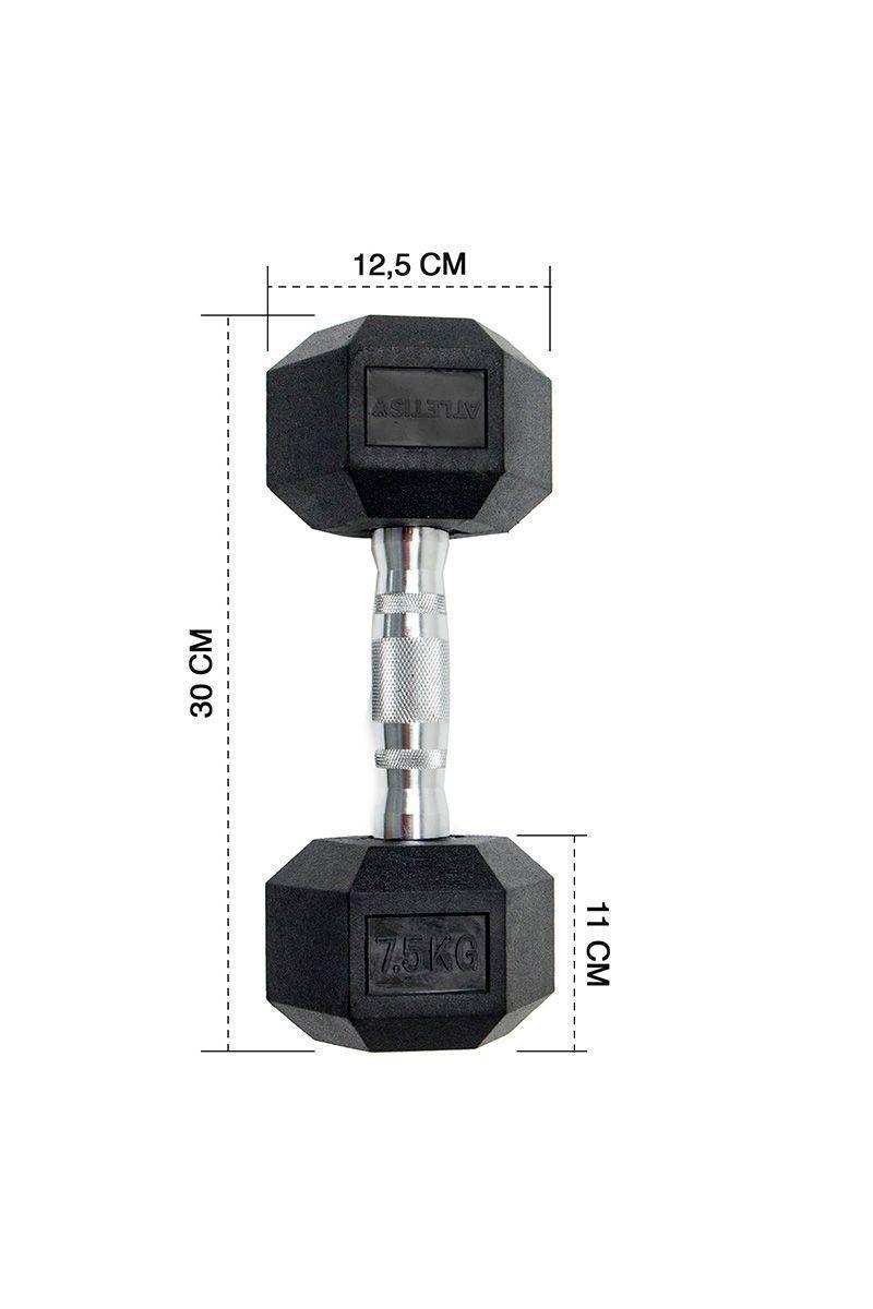 Mancuerna Hexagonal 7,5 Kg Negro-2