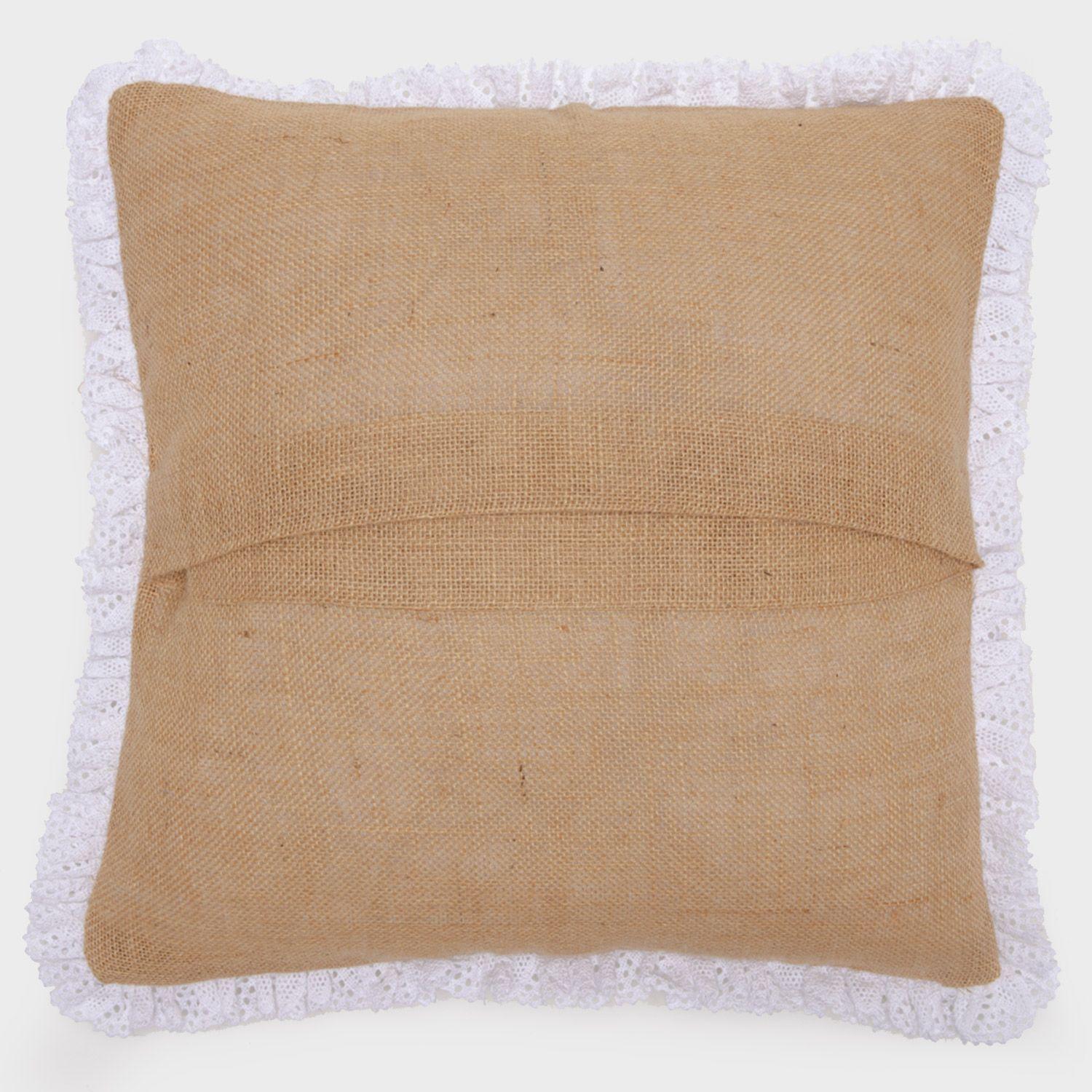 Set 2 fundas de cojín rustic reina café 50x50cm-1