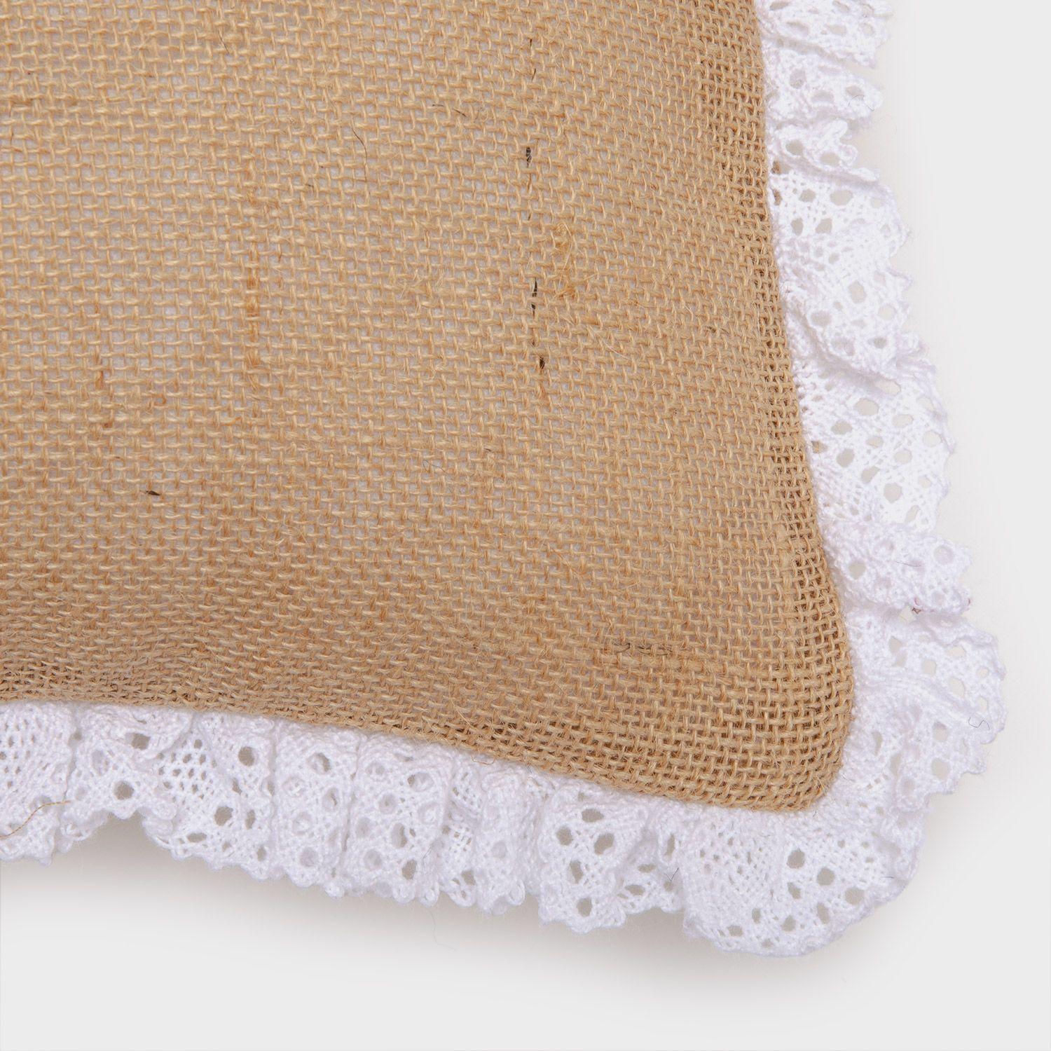 Set 2 fundas de cojín rustic reina café 50x50cm-3