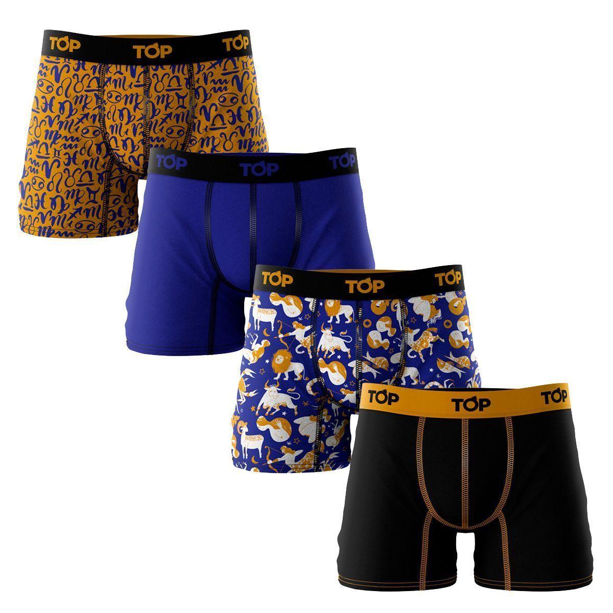 Bóxer Medio Algodón Pack 4 Zodiaco C1 Top-0