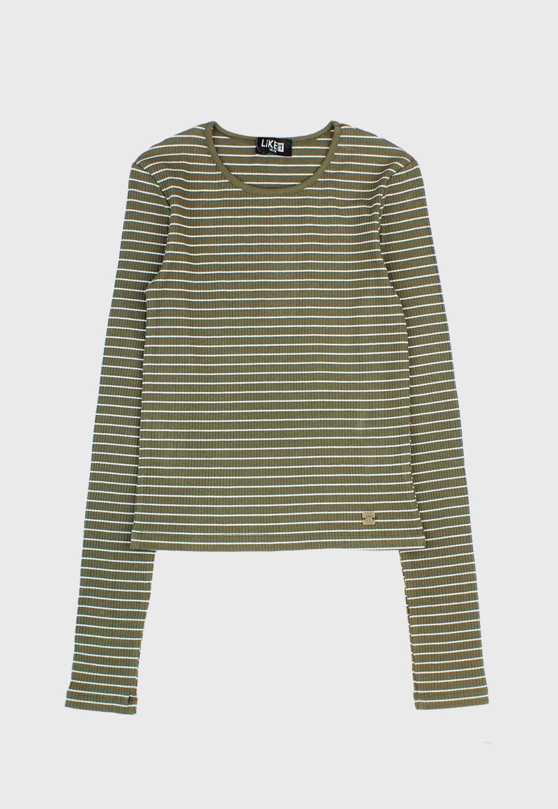 Polera teens niña listada nordic 531-0