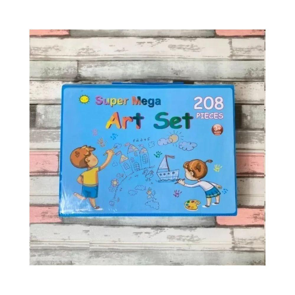 Maleta 208 Piezas Dibujo Infantil Aprendizaje azul-2