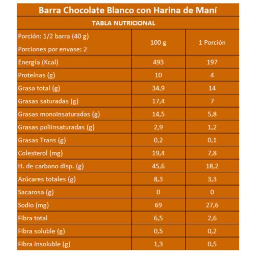 Chocolate Blanco-Maní Sin azúcar SABORES SIN CULPA-3