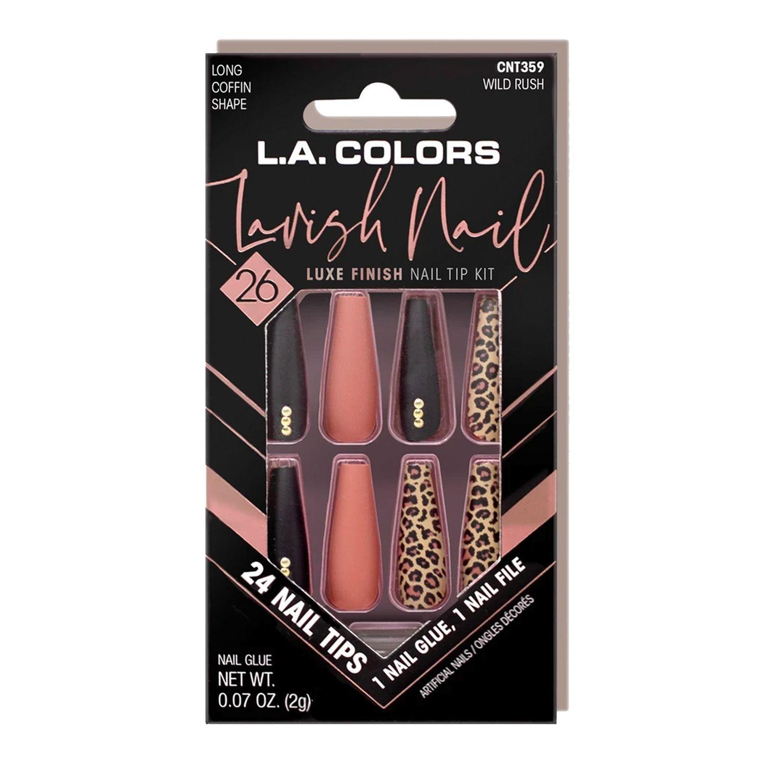 Kit De Uñas Press On Con Diseño "Lavish Nail Wild Rush" L.A Colors-0