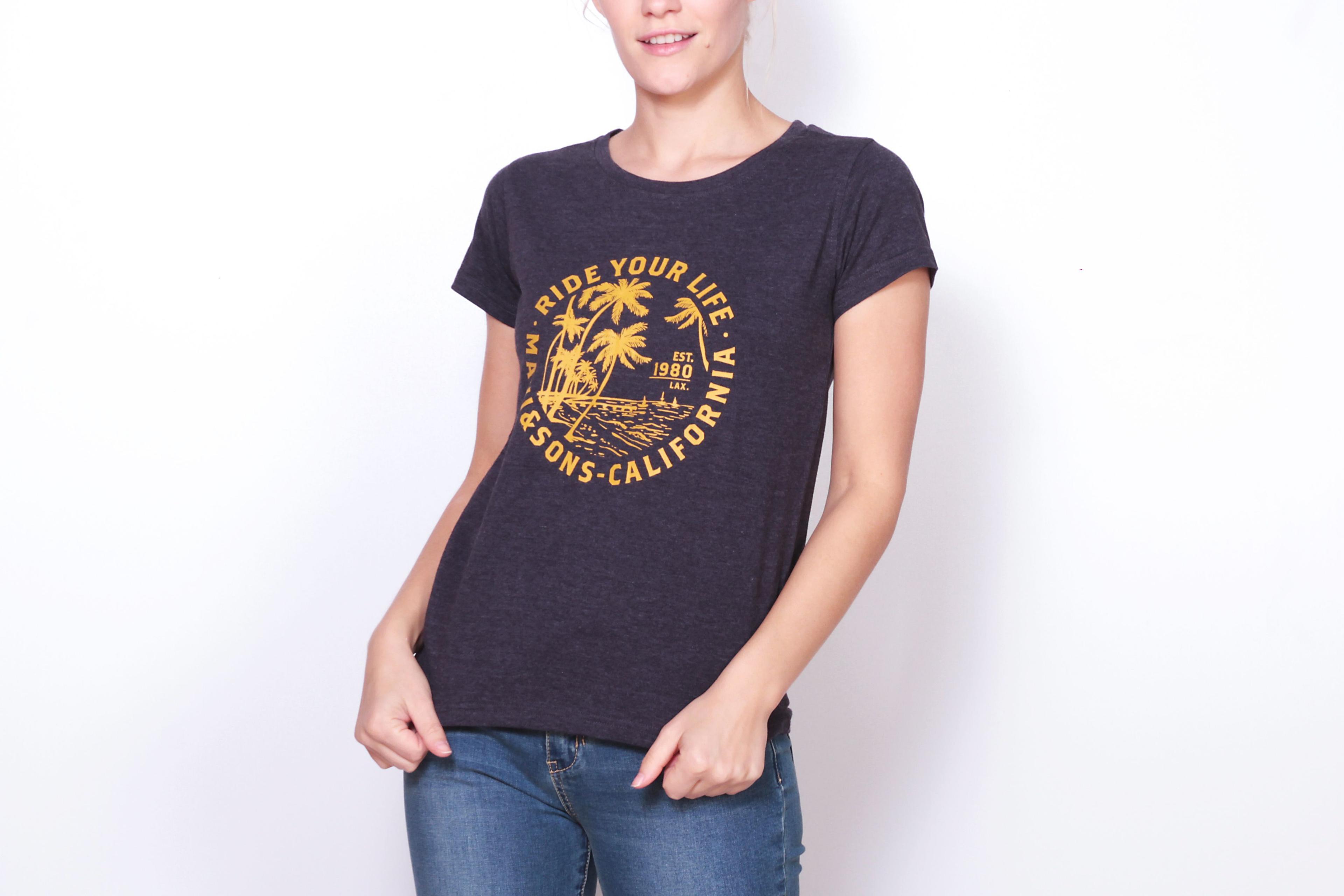 Polera M/C Mujer Negro Maui and Sons 5P244-WI19-0