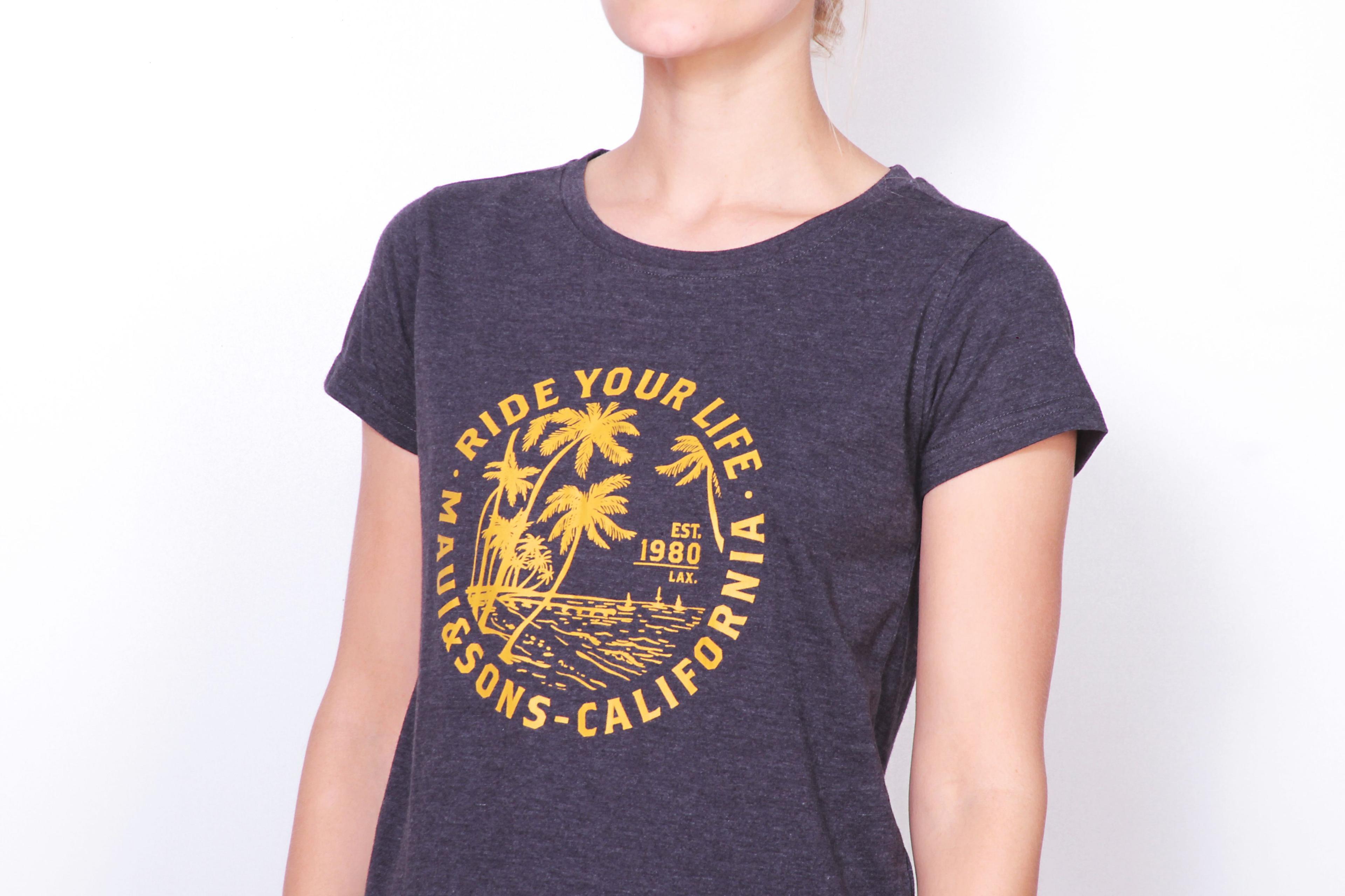 Polera M/C Mujer Negro Maui and Sons 5P244-WI19-2