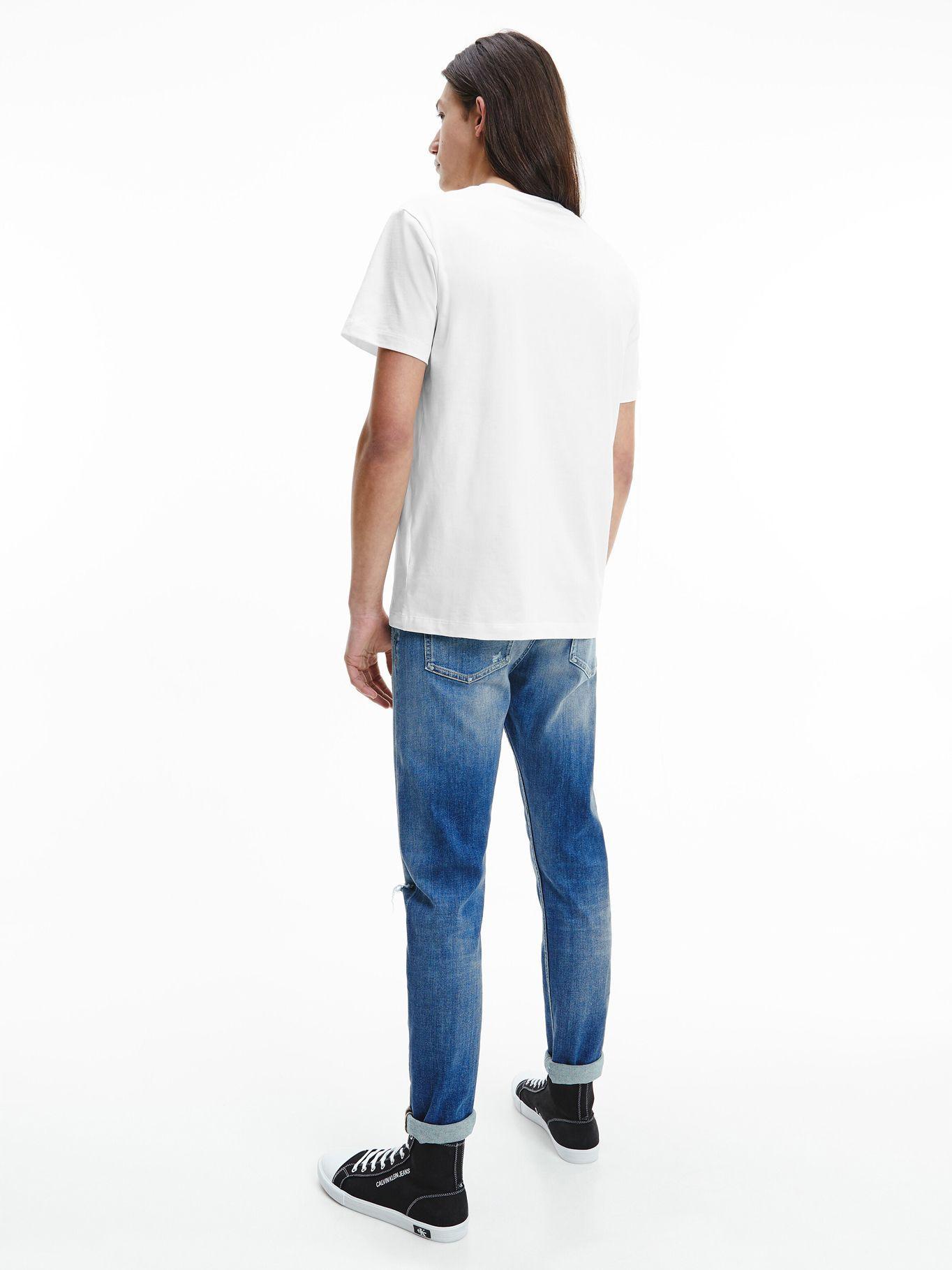 Polera Blocking Logo Blanco Calvin Klein Hombre-1
