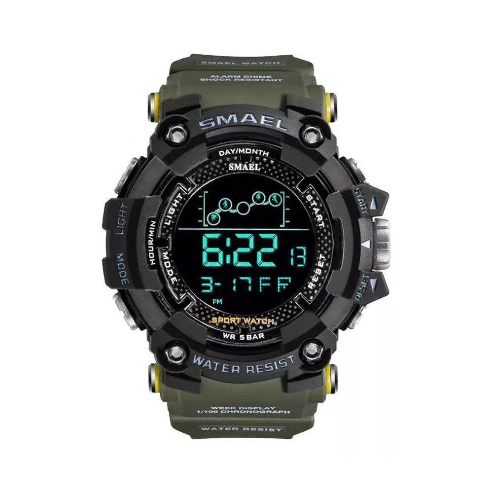 Reloj Hombre Deportivo Relojes Waterproof Verde-1