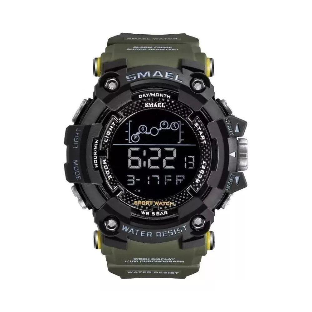 Reloj Hombre Deportivo Relojes Waterproof Verde-0