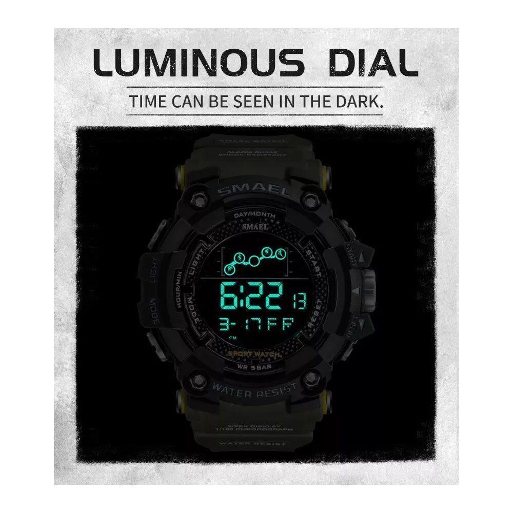 Reloj Hombre Deportivo Relojes Waterproof Verde-3