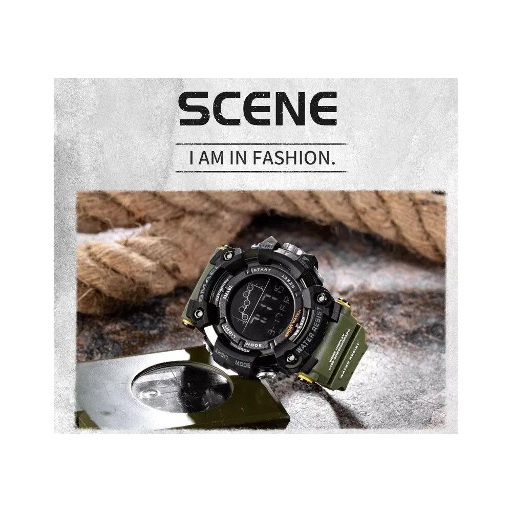 Reloj Hombre Deportivo Relojes Waterproof Verde-4