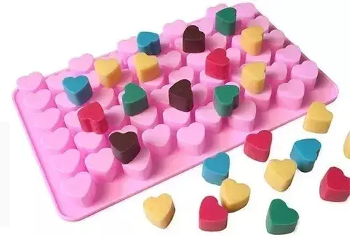 Molde Silicona Moldes Silicona Reposteria Gomita 55 Corazon-2