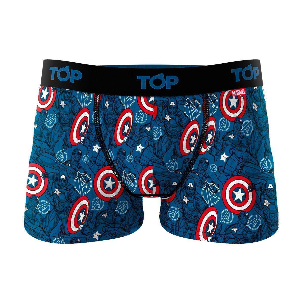 Boxer Niño Algodón Marvel Pack 4 C2 Capitán América Top-4