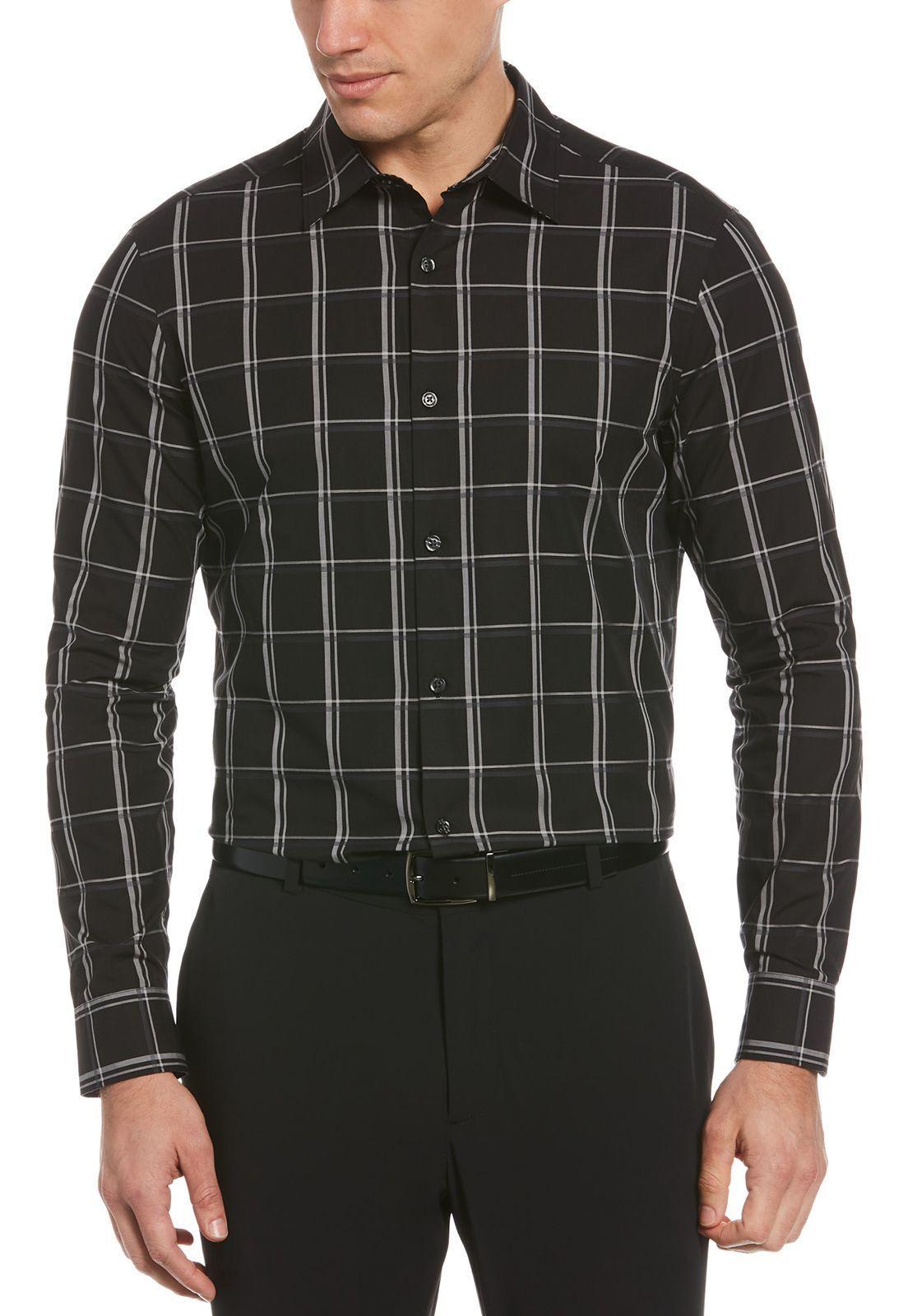 Camisa negra diseño cuadros-0