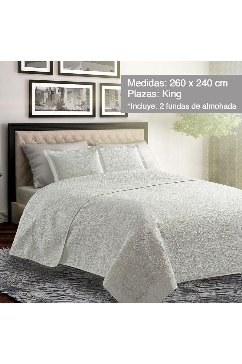 Quilt Diseño Fundas Julieta King Blanco-1