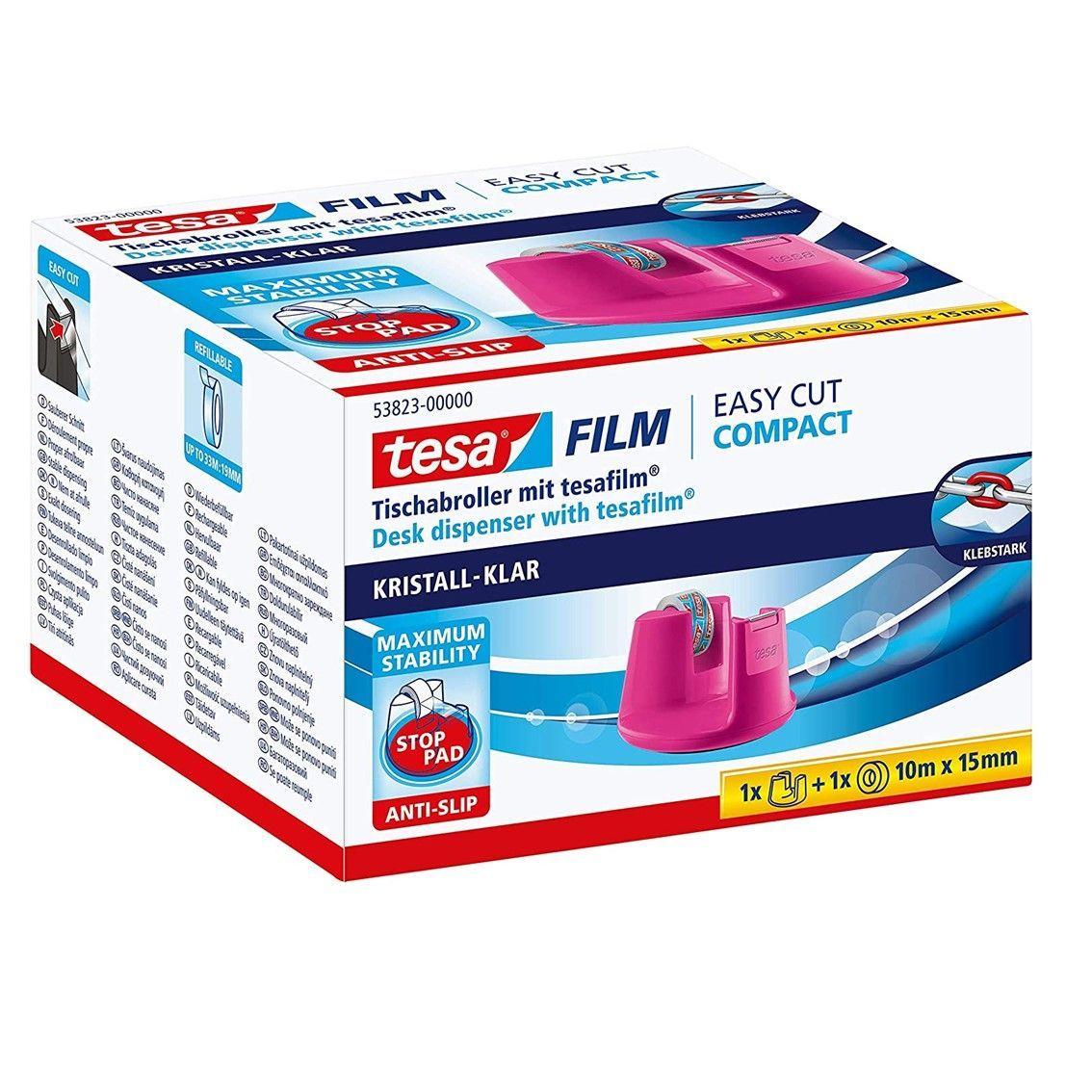Dispensador De Cinta Adhesiva + 1 Rollo Pink Tesa Film-7