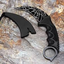 Karambit Black Spider Cuchillo De Caza De Acero AE85-8
