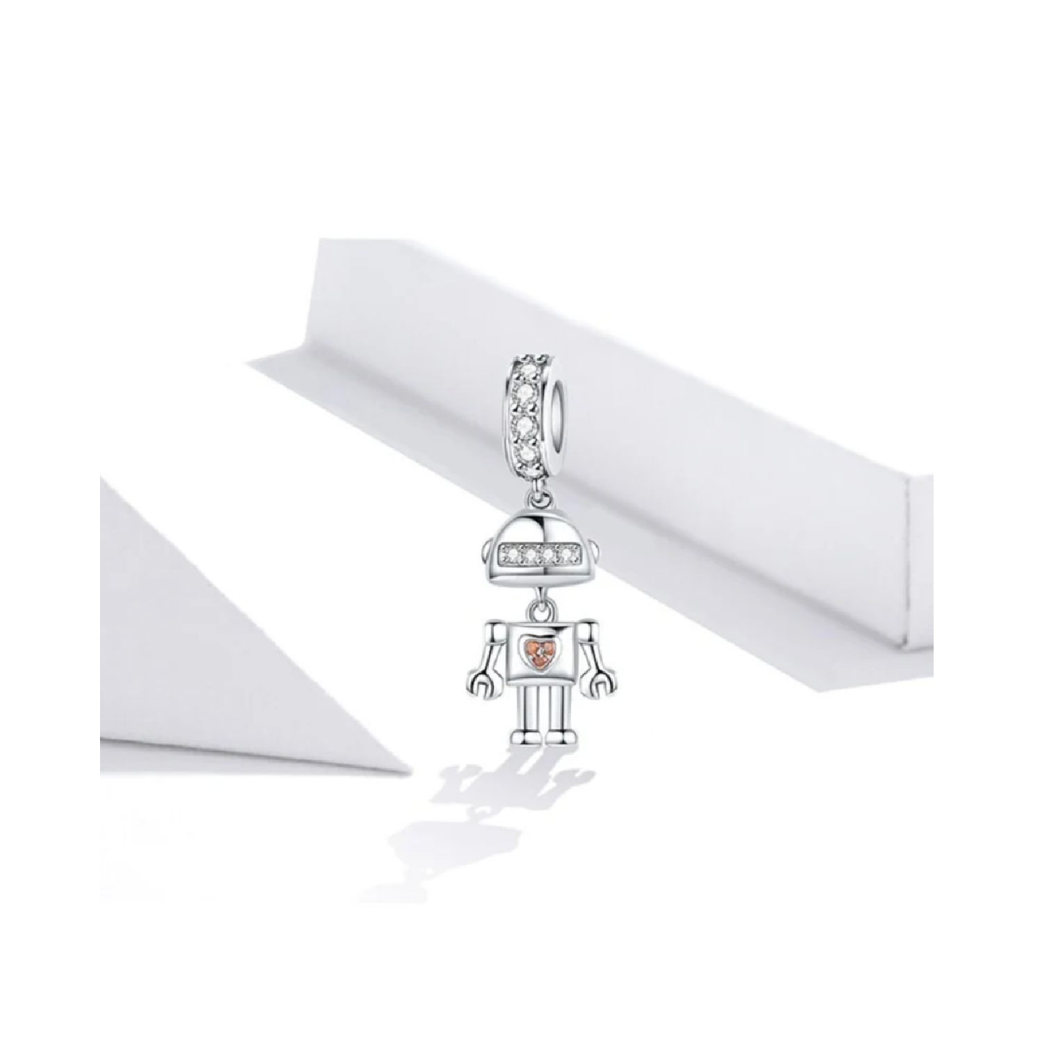 Charm Robot Circones en Plata Fina 925-3