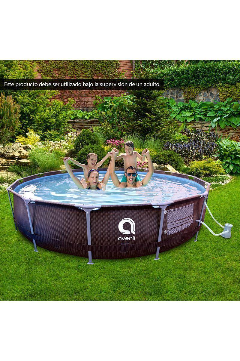 Piscina Redonda con Filtro 10825L 84x427cm Café-1