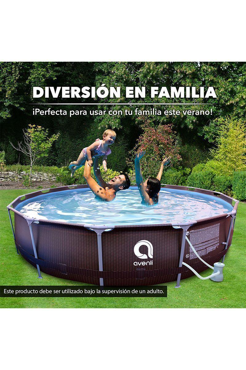 Piscina Redonda con Filtro 10825L 84x427cm Café-4