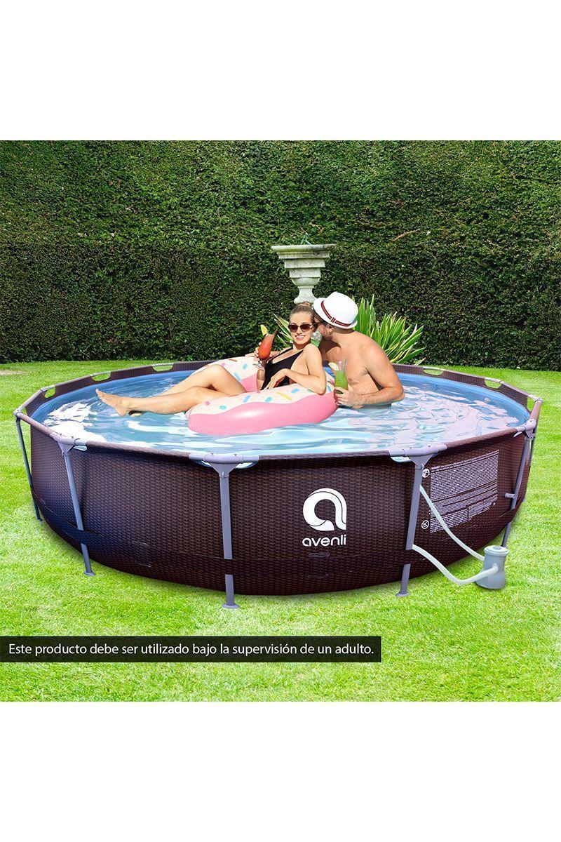 Piscina Redonda con Filtro 10825L 84x427cm Café-5