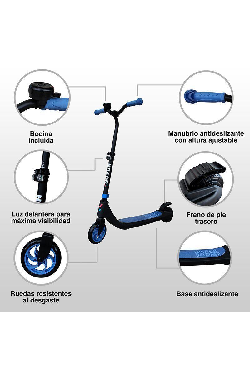 Scooter Eléctrico 12 Km/h Go Fun Azul-3