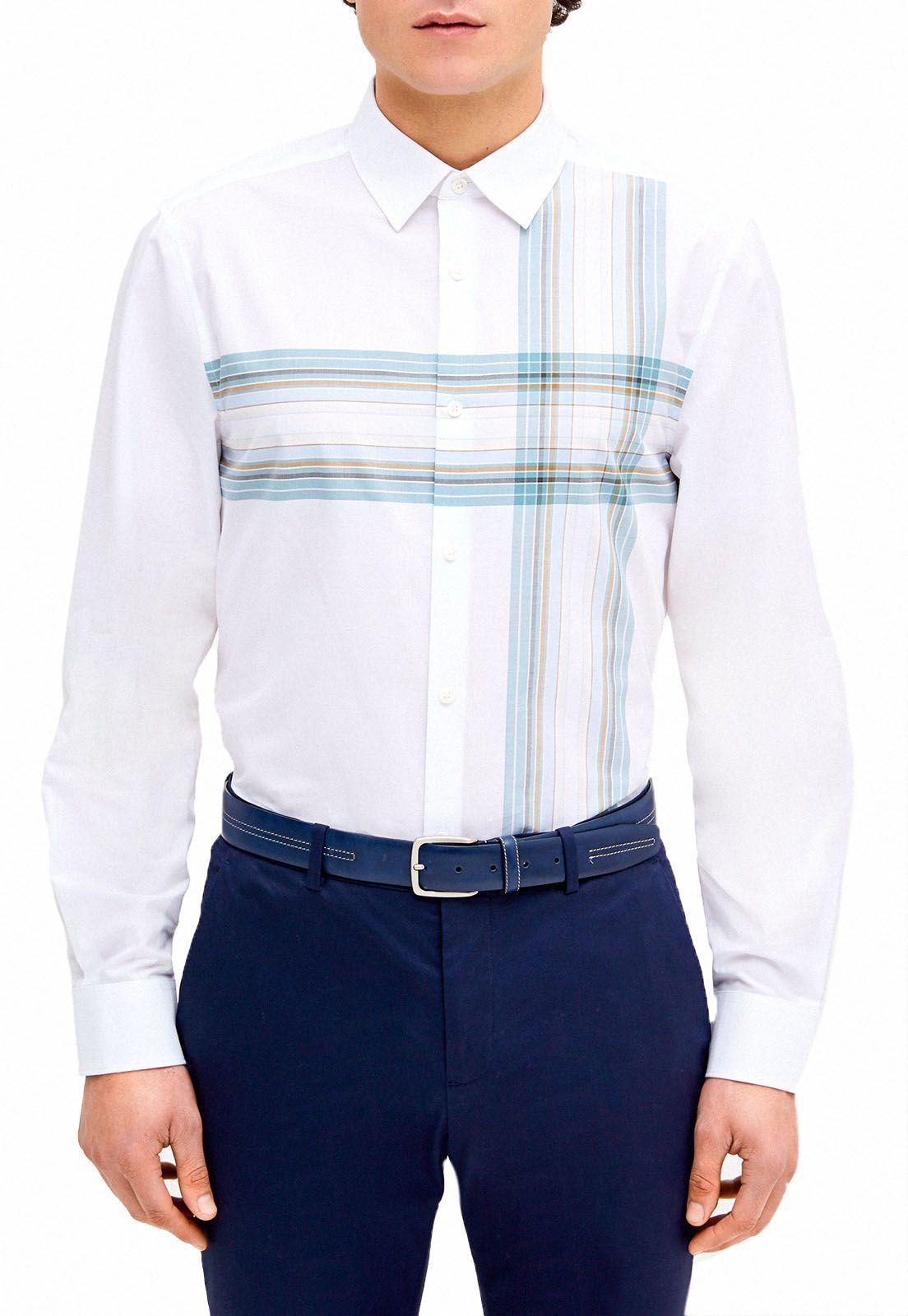 Camisa blanca rayas celeste-0