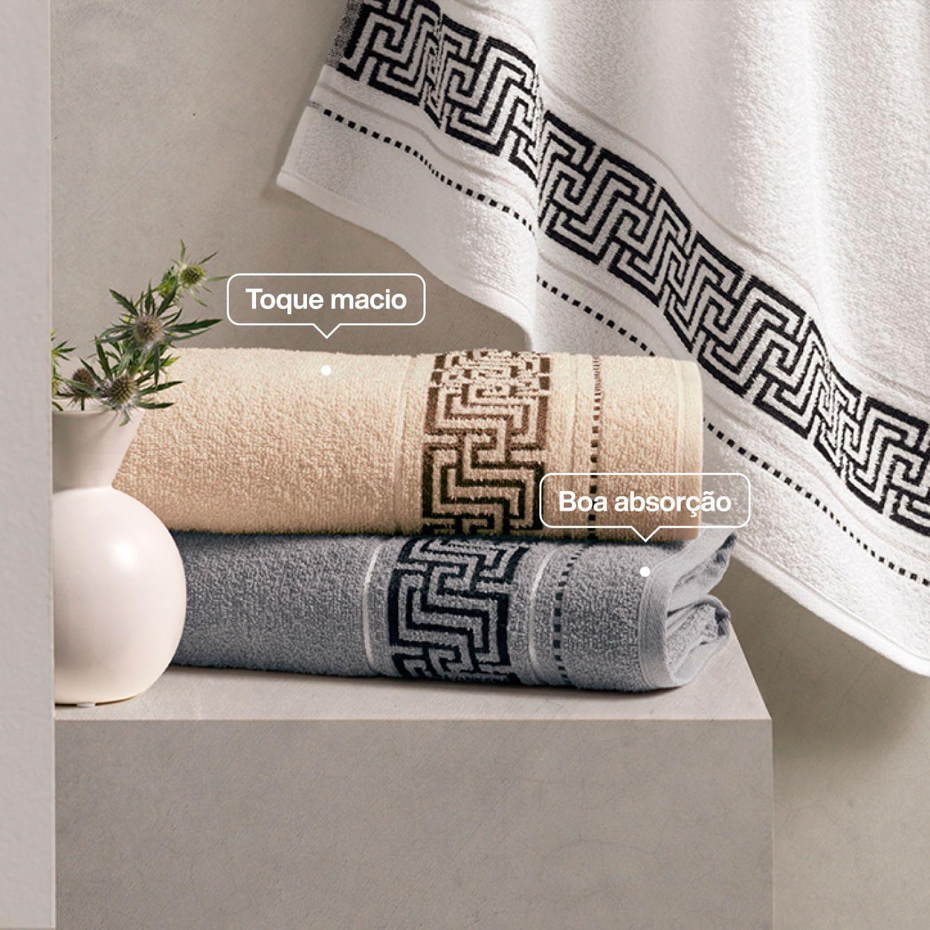 Toalla de baño Karsten Torin 350gr 70 x 140 cm Blanca/Grafito-2