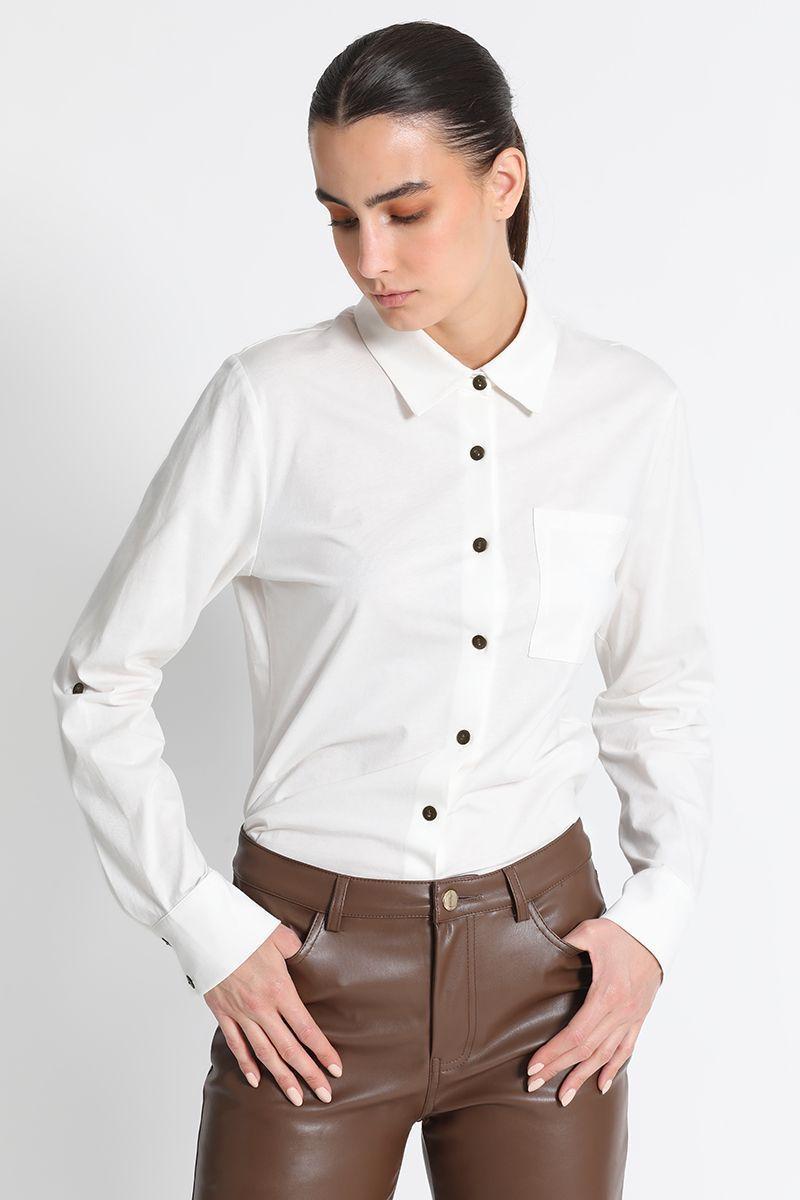 Blusa Camisera Blanco Liola-1