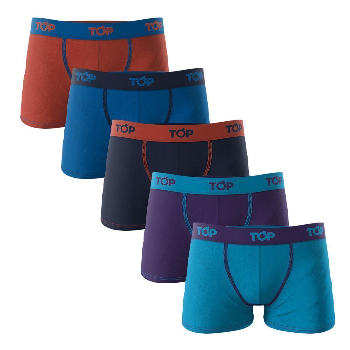 Boxer Medio Niño Algodón Color Pack 5 Top C2-0