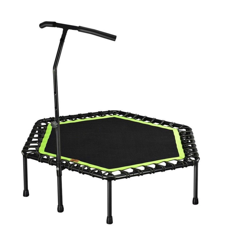 Trampolin Fitness Hexagonal Con Mango 115CM Verde-0