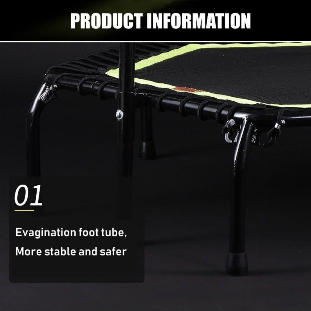 Trampolin Fitness Hexagonal Con Mango 115CM Verde-5