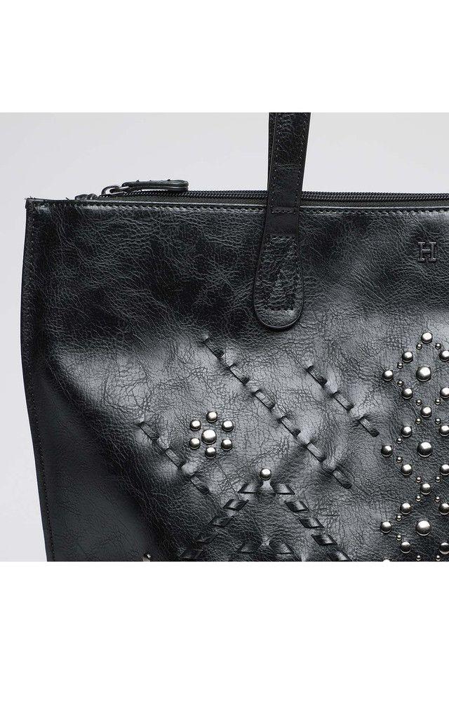 Cartera Hombro Negra Etnic  Humana-3