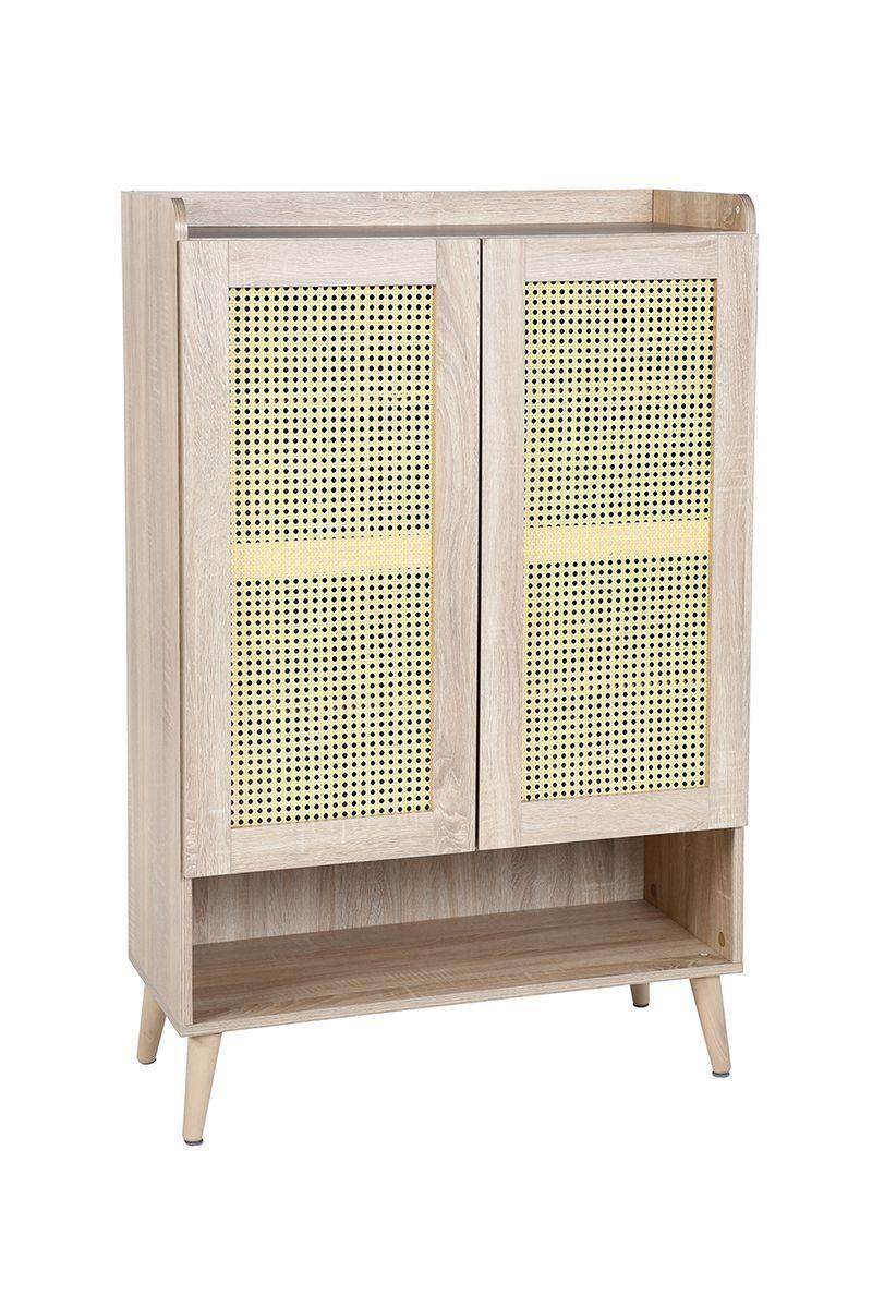 Buffet Rattan 2 Puertas Café-0