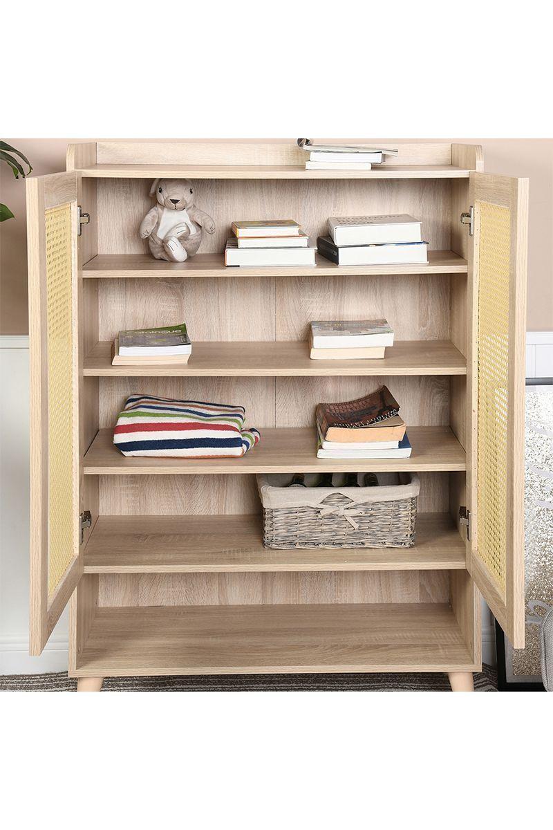 Buffet Rattan 2 Puertas Café-5