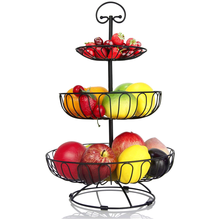 Frutero 3 Niveles De Hierro Cesta Canasta Fruta Or-2