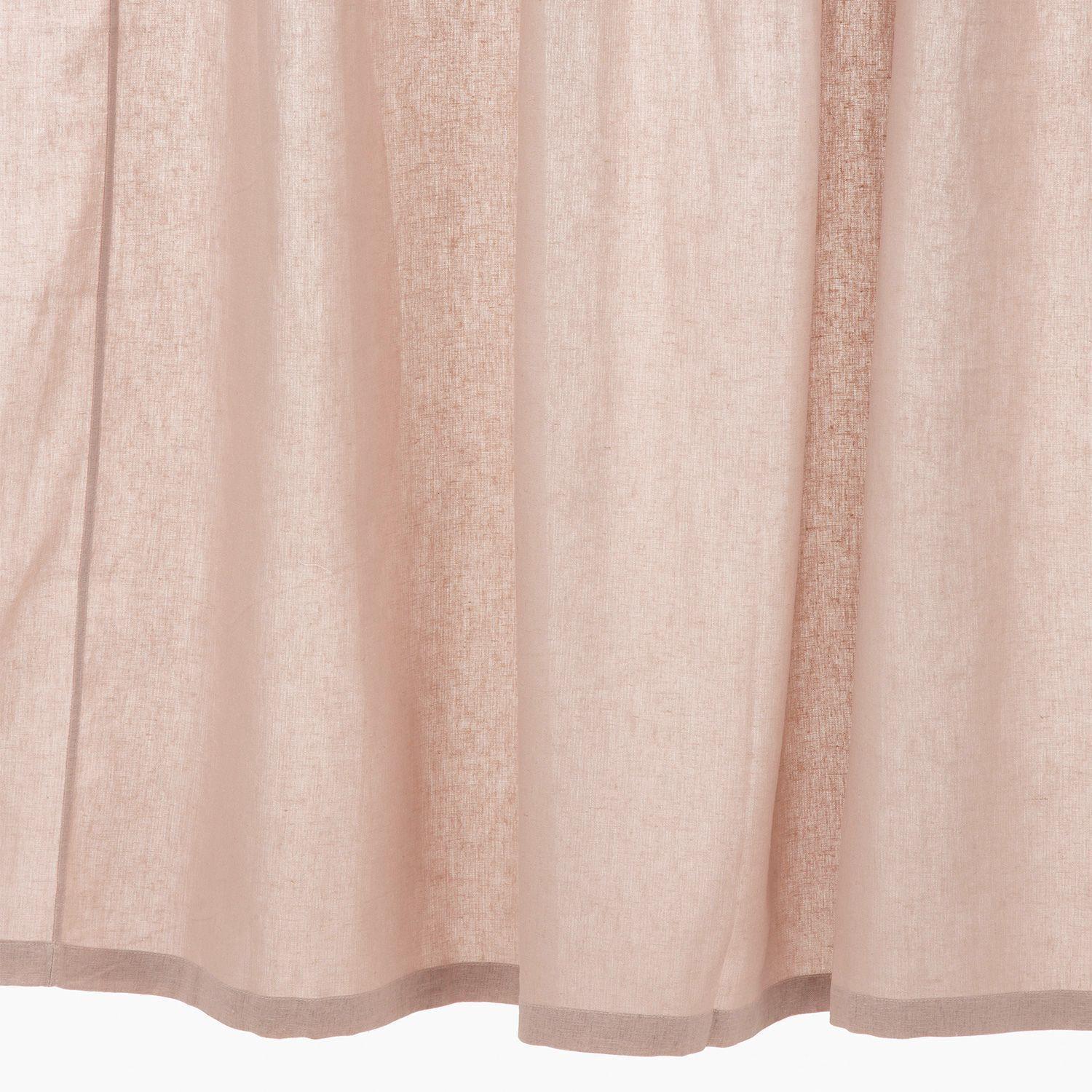 Cortina de baño desfelcada rosado 180x190cm-2
