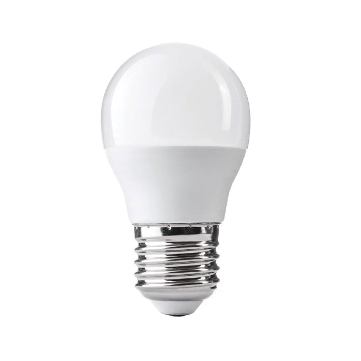 Pack 10 Ampolletas LED E-27 Bola G45 5W Cálido-2