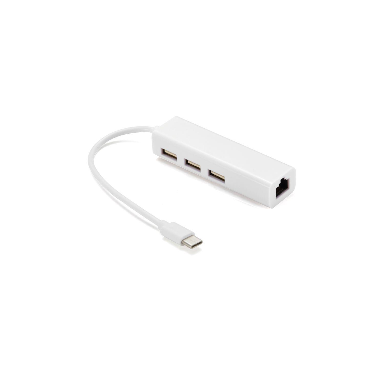 HUB Tipo C RJ45 Adaptador 4 en 1 Tecnolab-0