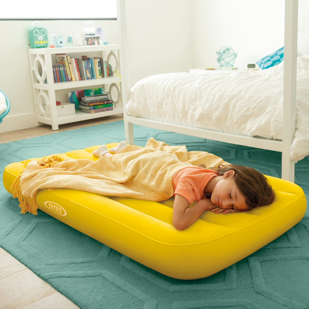 Colchón Inflable 1 Plz Niño 88x157x18 Cm Amarillo-3