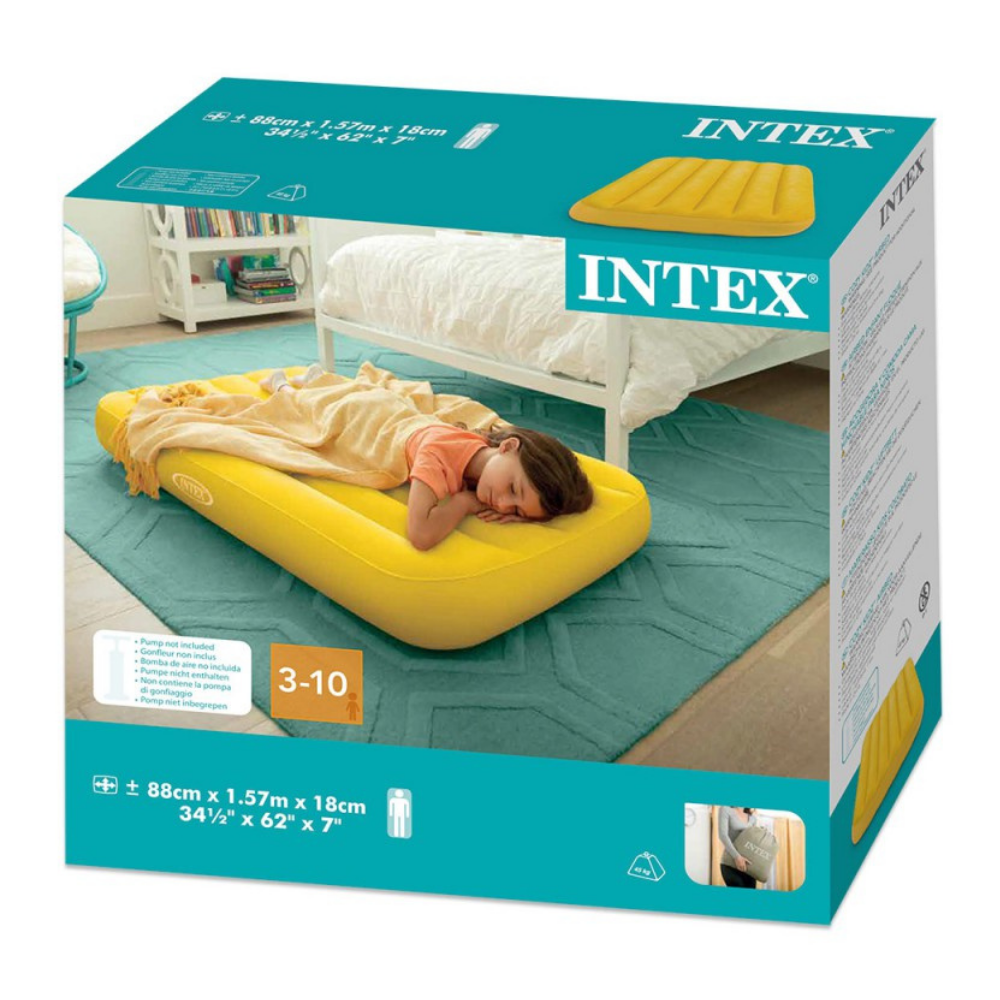 Colchón Inflable 1 Plz Niño 88x157x18 Cm Amarillo-1