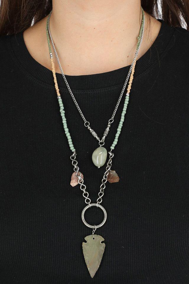 Collar Largo Jurassic Verde Humana-1