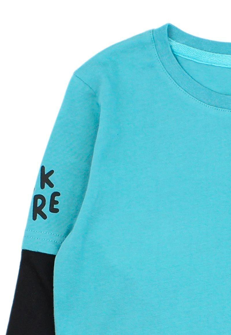 Polera junior niño doble manga power 332-2