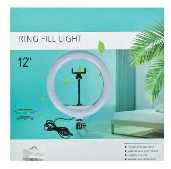 Aro de Luz 30cm 12″ Con Soporte Celular Y Trípode-5